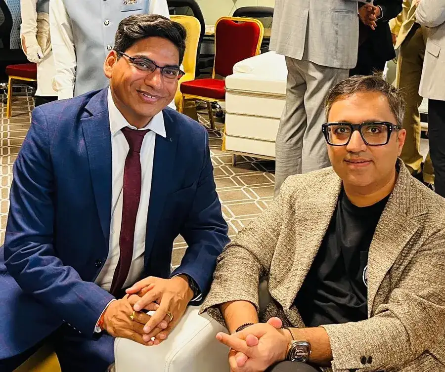 Sandeep Gupta with a well-known personality